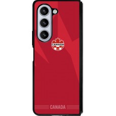 Coque Samsung Galaxy Z Fold5 - Silicone rigide noir Maillot de football Canada 2026 personnalisable