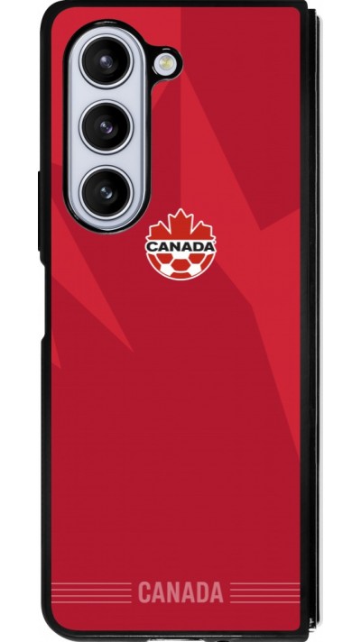 Coque Samsung Galaxy Z Fold5 - Silicone rigide noir Maillot de football Canada 2026 personnalisable