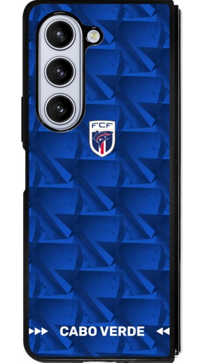 Coque Samsung Galaxy Z Fold5 - Silicone rigide noir Maillot de football Cap-Vert 2026 personnalisable