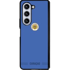 Coque Samsung Galaxy Z Fold5 - Silicone rigide noir Maillot de football Curaçao 2026 personnalisable