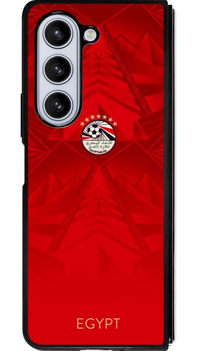 Coque Samsung Galaxy Z Fold5 - Silicone rigide noir Maillot de football E?gypte 2026 personnalisable