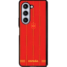 Coque Samsung Galaxy Z Fold5 - Silicone rigide noir Maillot de football Espagne 2026 personnalisable