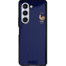 Coque Samsung Galaxy Z Fold5 - Silicone rigide noir Maillot de football France 2022 personnalisable
