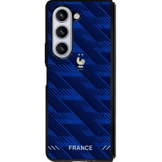Coque Samsung Galaxy Z Fold5 - Silicone rigide noir Maillot de football France 2026 personnalisable