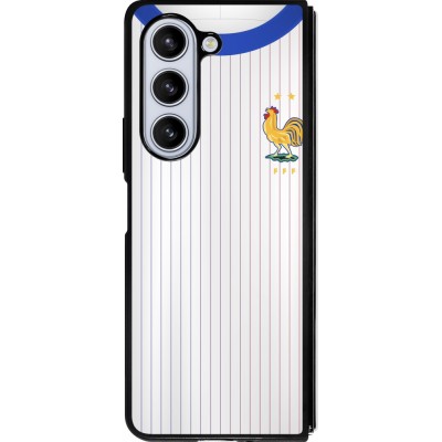 Samsung Galaxy Z Fold5 Case Hülle - Silikon schwarz Frankreich Away personalisierbares Fussballtrikot
