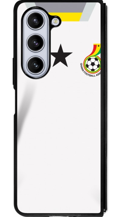 Coque Samsung Galaxy Z Fold5 - Silicone rigide noir Maillot de football Ghana 2022 personnalisable
