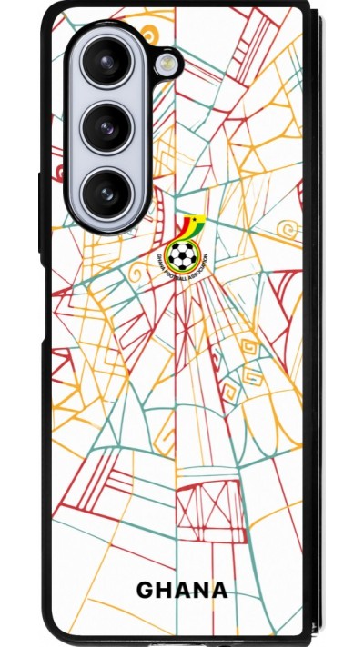 Coque Samsung Galaxy Z Fold5 - Silicone rigide noir Maillot de football Ghana 2026 personnalisable