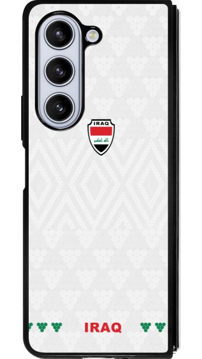 Coque Samsung Galaxy Z Fold5 - Silicone rigide noir Maillot de football Irak 2026 personnalisable