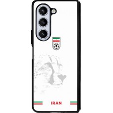 Coque Samsung Galaxy Z Fold5 - Silicone rigide noir Maillot de football Iran 2026 personnalisable