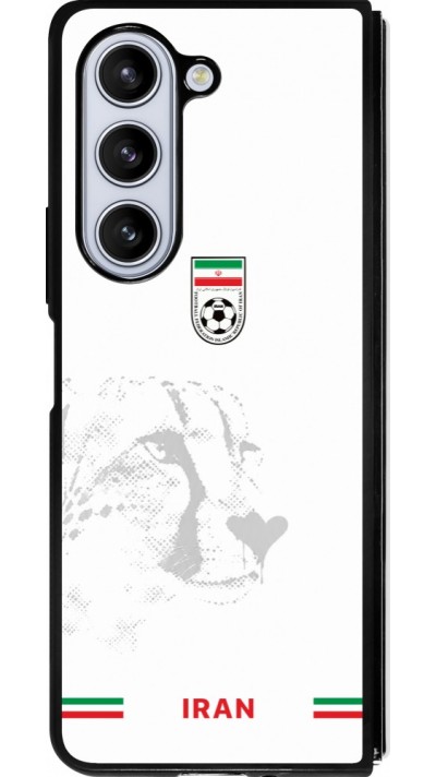 Coque Samsung Galaxy Z Fold5 - Silicone rigide noir Maillot de football Iran 2026 personnalisable