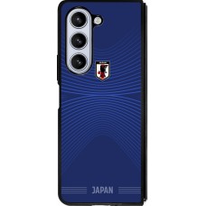 Coque Samsung Galaxy Z Fold5 - Silicone rigide noir Maillot de football Japon 2026 personnalisable