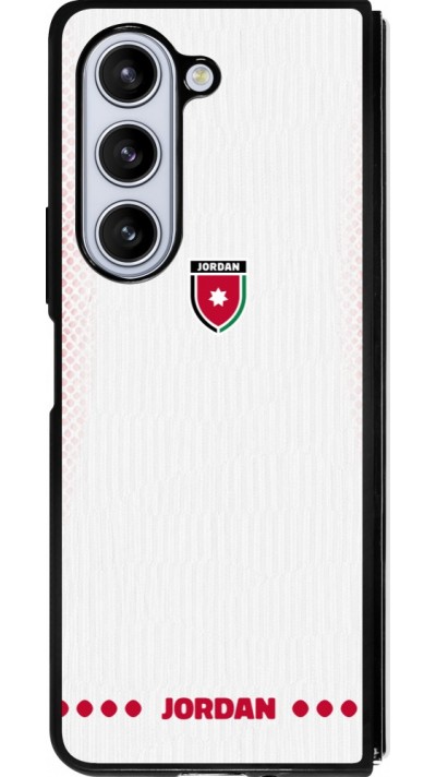 Coque Samsung Galaxy Z Fold5 - Silicone rigide noir Maillot de football Jordanie 2026 personnalisable