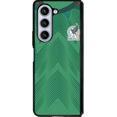 Coque Samsung Galaxy Z Fold5 - Silicone rigide noir Maillot de football Mexique 2022 personnalisable