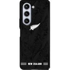Coque Samsung Galaxy Z Fold5 - Silicone rigide noir Maillot de football Nouvelle-Zélande 2026 personnalisable