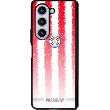 Coque Samsung Galaxy Z Fold5 - Silicone rigide noir Maillot de football Paraguay 2026 personnalisable
