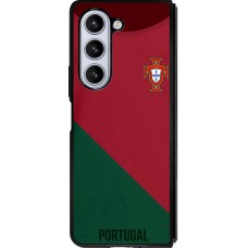 Samsung Galaxy Z Fold5 Case Hülle - Silikon schwarz Fussballtrikot Portugal2022
