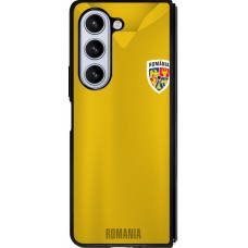 Coque Samsung Galaxy Z Fold5 - Silicone rigide noir Maillot de football Roumanie