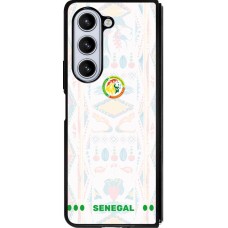 Coque Samsung Galaxy Z Fold5 - Silicone rigide noir Maillot de football Sénégal 2026 personnalisable