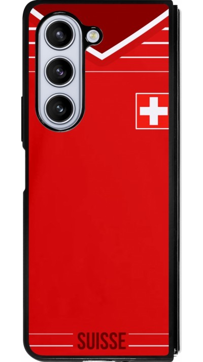Samsung Galaxy Z Fold5 Case Hülle - Silikon schwarz Football shirt Switzerland 2022