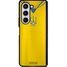 Coque Samsung Galaxy Z Fold5 - Silicone rigide noir Maillot de football Ukraine