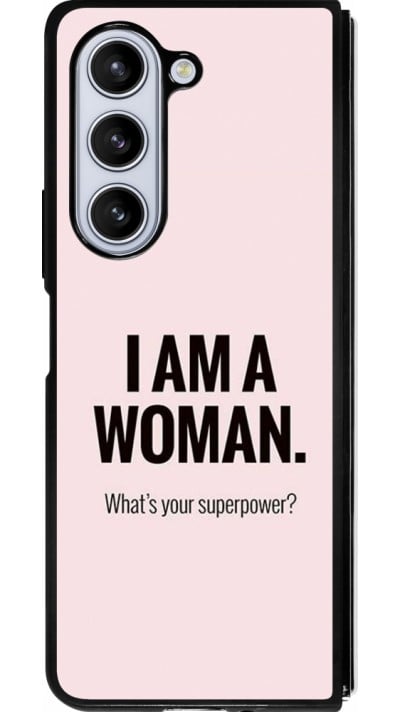 Samsung Galaxy Z Fold5 Case Hülle - Silikon schwarz I am a woman
