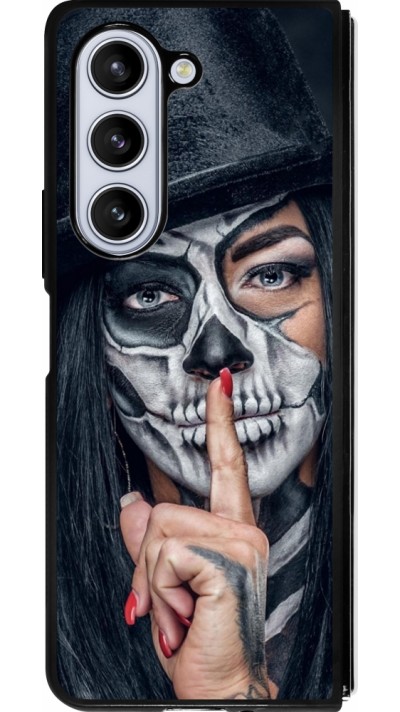 Coque Samsung Galaxy Z Fold5 - Silicone rigide noir Halloween 18 19