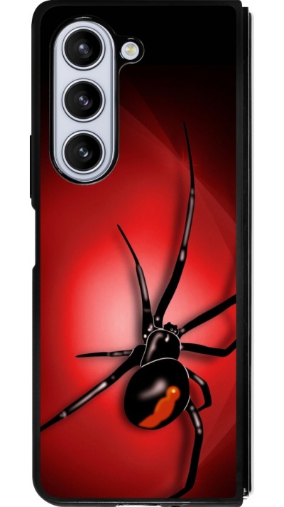 Coque Samsung Galaxy Z Fold5 - Silicone rigide noir Halloween 2023 spider black widow