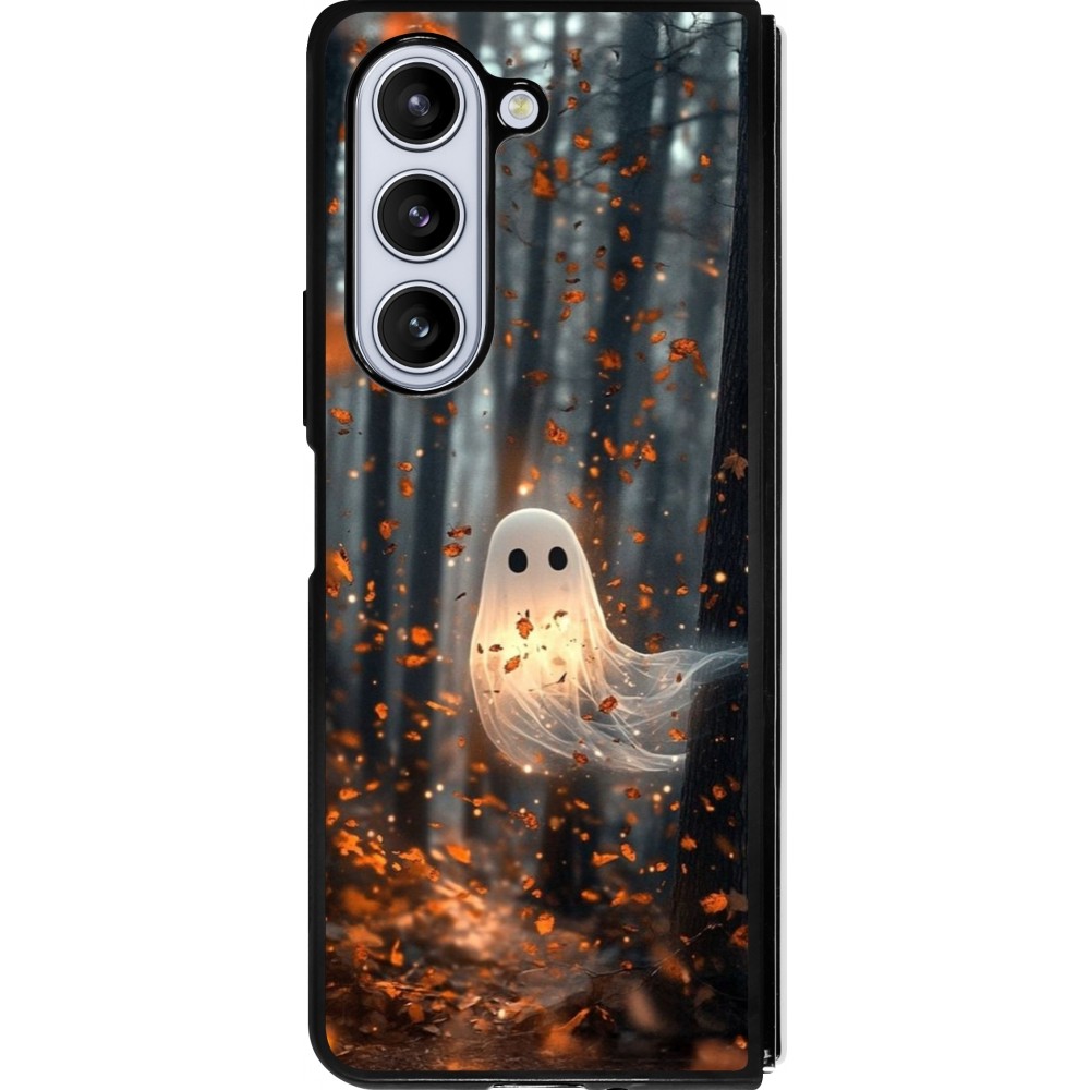 Samsung Galaxy Z Fold5 Case Hülle - Silikon schwarz Halloween 2025 Ghost in the forest