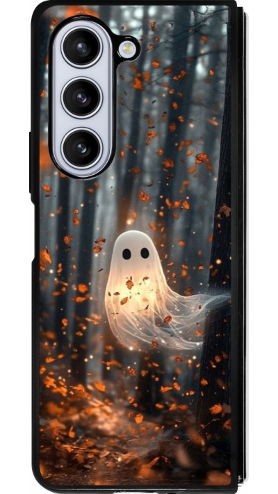 Samsung Galaxy Z Fold5 Case Hülle - Silikon schwarz Halloween 2025 Ghost in the forest Samsung Galaxy Z Fold5 Case Hülle - Silikon schwarz Halloween 2025 Ghost in the forest
