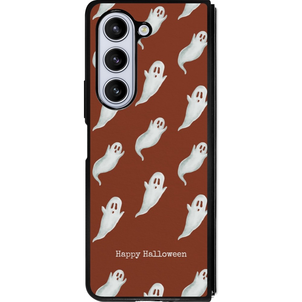 Samsung Galaxy Z Fold5 Case Hülle - Silikon schwarz Halloween 2025 Pattern of ghosts