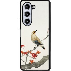 Samsung Galaxy Z Fold5 Case Hülle - Silikon schwarz Japanese Bird
