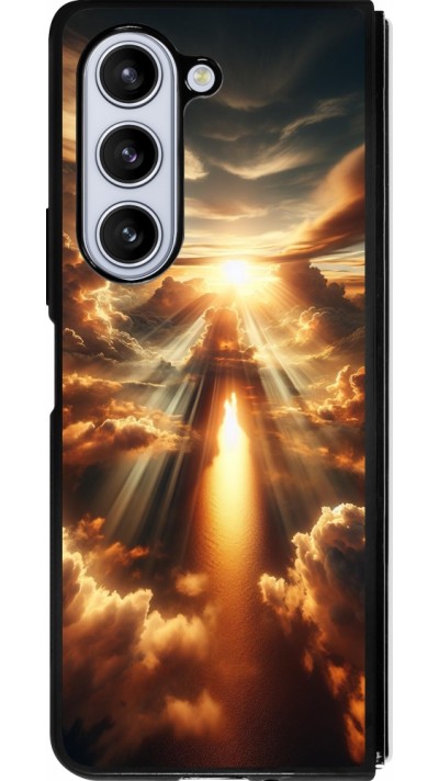 Samsung Galaxy Z Fold5 Case Hülle - Silikon schwarz Himmelsleuchten Zenit