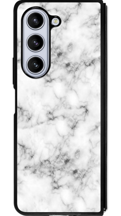 Coque Samsung Galaxy Z Fold5 - Silicone rigide noir Marble 01