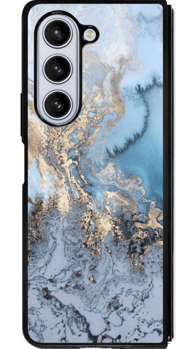 Coque Samsung Galaxy Z Fold5 - Silicone rigide noir Marble 04