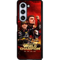 Coque Samsung Galaxy Z Fold5 - Silicone rigide noir Max Verstappen Champion 2023
