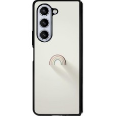 Coque Samsung Galaxy Z Fold5 - Silicone rigide noir Mini Rainbow Minimal