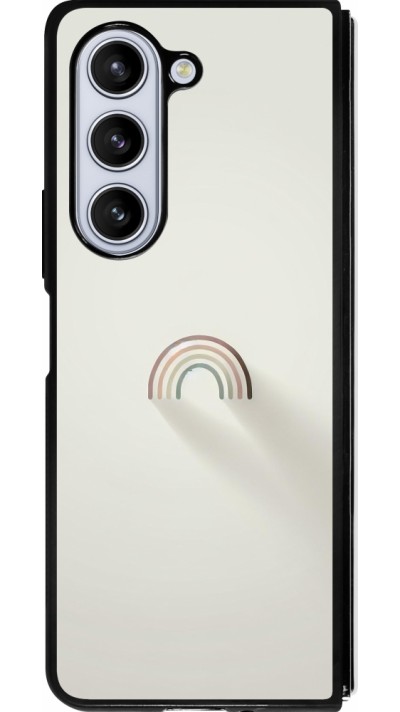 Coque Samsung Galaxy Z Fold5 - Silicone rigide noir Mini Rainbow Minimal