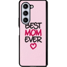 Coque Samsung Galaxy Z Fold5 - Silicone rigide noir Mom 2023 best Mom ever pink