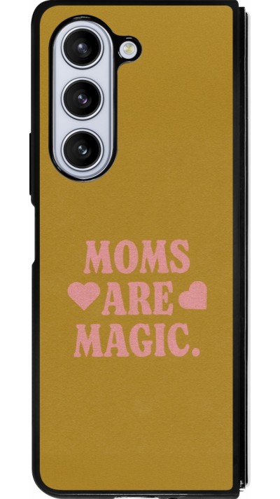 Coque Samsung Galaxy Z Fold5 - Silicone rigide noir Mom 2026 Are Magic