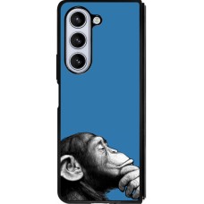 Coque Samsung Galaxy Z Fold5 - Silicone rigide noir Monkey Pop Art