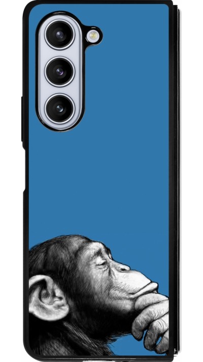 Coque Samsung Galaxy Z Fold5 - Silicone rigide noir Monkey Pop Art