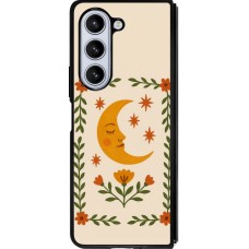 Coque Samsung Galaxy Z Fold5 - Silicone rigide noir Half moon stamp 2026