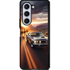 Coque Samsung Galaxy Z Fold5 - Silicone rigide noir Mustang 69 Grand Canyon