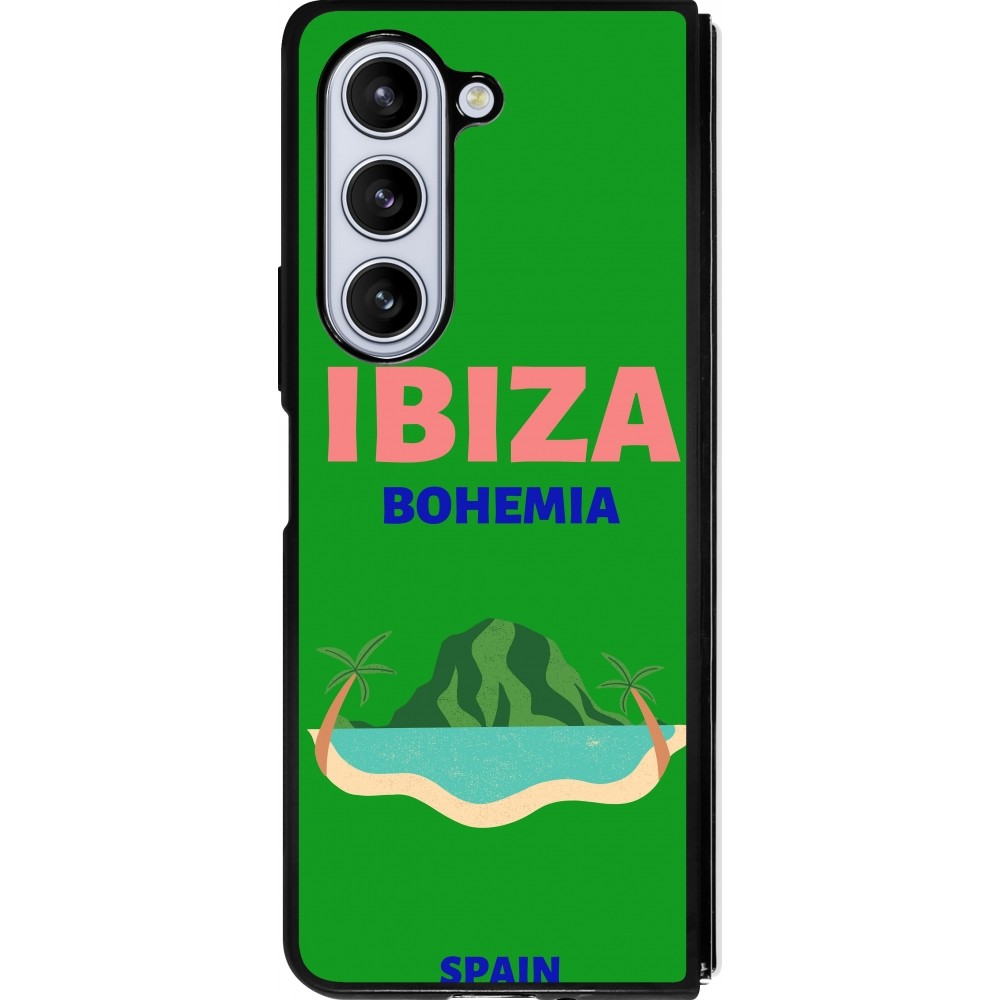 Coque Samsung Galaxy Z Fold5 - Silicone rigide noir Pop Summer Destination Ibiza