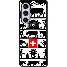 Coque Samsung Galaxy Z Fold5 - Silicone rigide noir Poya Suisse 1