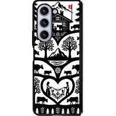 Coque Samsung Galaxy Z Fold5 - Silicone rigide noir Poya Suisse 2