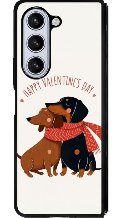 Coque Samsung Galaxy Z Fold5 - Silicone rigide noir Saint Valentines Day 26 Happy Valentine