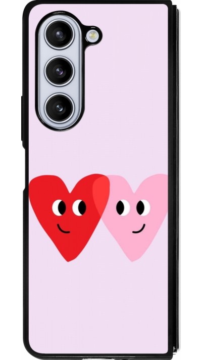 Coque Samsung Galaxy Z Fold5 - Silicone rigide noir Saint Valentines Day 26 Heart