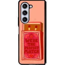 Coque Samsung Galaxy Z Fold5 - Silicone rigide noir Saint Valentines Day 26 Perfect Match