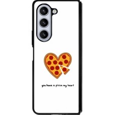 Samsung Galaxy Z Fold5 Case Hülle - Silikon schwarz Saint Valentines Day 26 You have my pizza heart